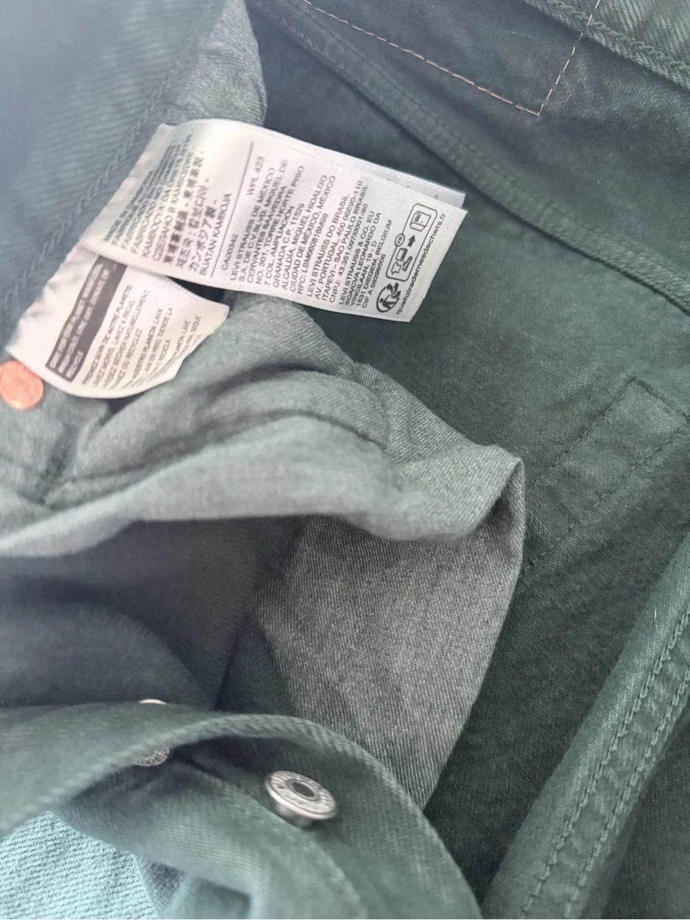 Levi's Men’s Green Jeans - Classic Back Pocket Style 501